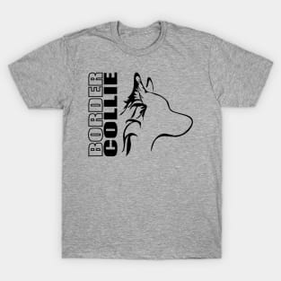 Border Collie profile dog mom gift T-Shirt